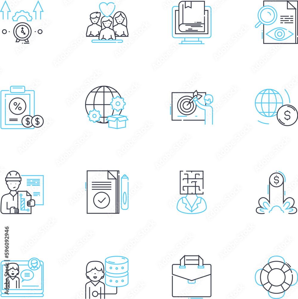 Market enterprise linear icons set. Strategy, Consumer, Product, Investment, Sales, Branding, Positioning line vector and concept signs. Competitors,Target,Market share outline illustrations Market enterprise linear icons set. Strategy, Consumer, Product, Investment, Sales, Branding, Positioning line vector and concept signs. Competitors,Target,Market share outline illustrations