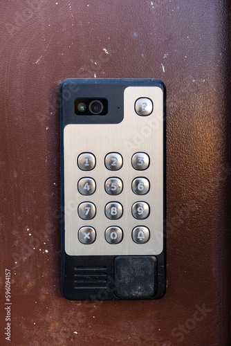 Electronic Combination Push Button Lock. old intercom