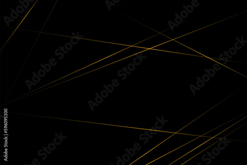 Abstract black with gold lines, triangles background modern design. Vector illustration EPS 10. © Yuriy