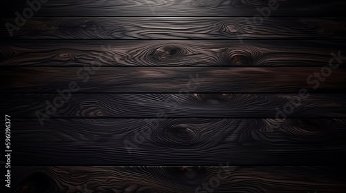Dark wood background or texture - Generated by Generative AI