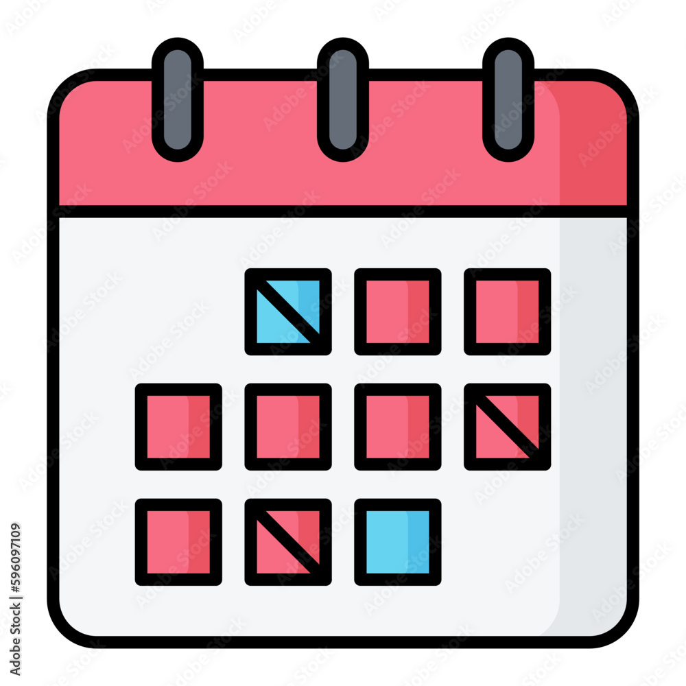 Calendar Line Color Icon Calendar Line Color Icon