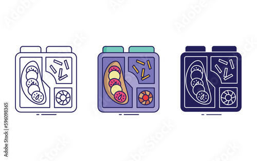 bruschetta vector icon