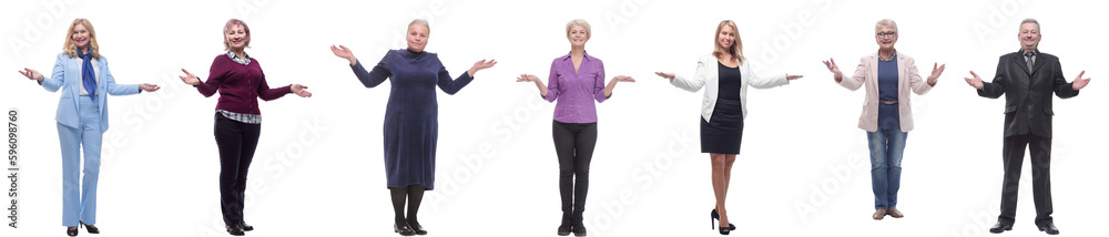 group of successful business people isolated on white group of successful business people isolated on white