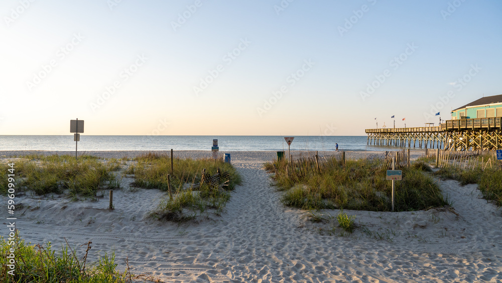 The Myrtle Beach Pier during a nice sunrise.