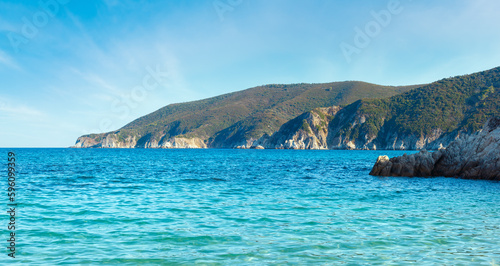 Summer sea coast landscape  Halkidiki  Sithonia  Greece .