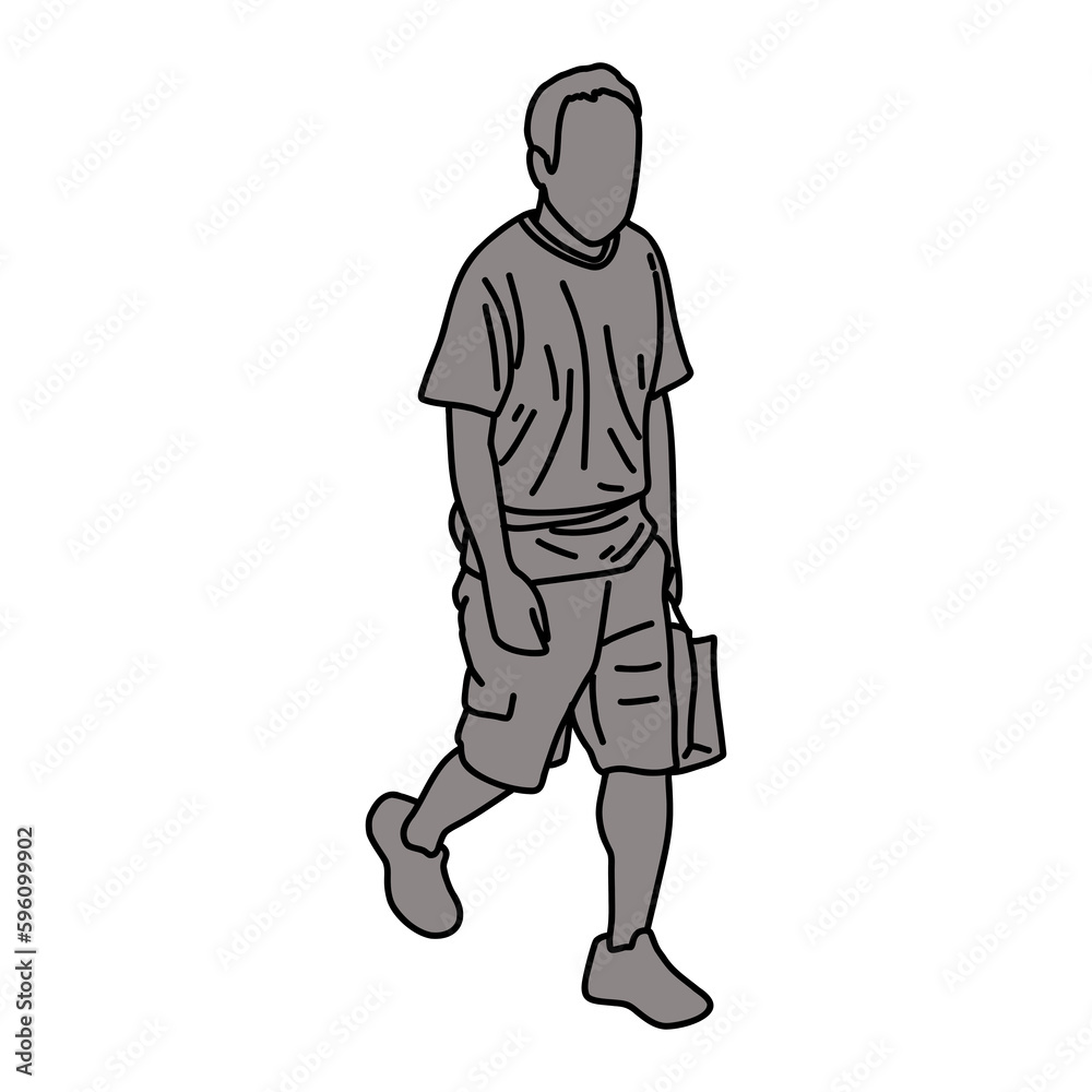 Obraz premium silhouette of a man walking