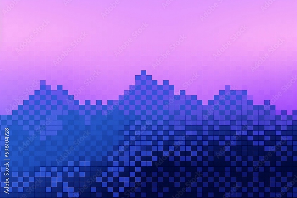 Violet and Blue Pixelated Gradient Violet and Blue Pixelated Gradient
