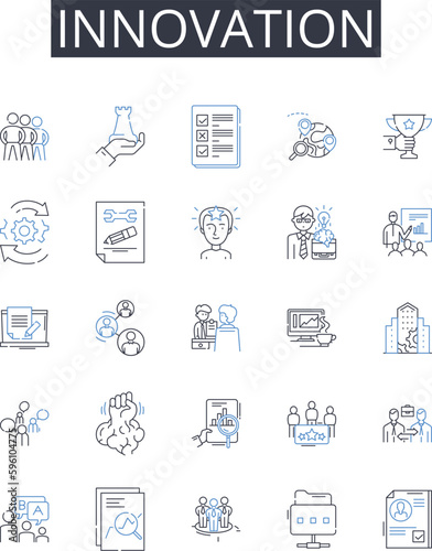 Innovation line icons collection. Collateral, Mortgage, Pawn, Asset, Guarantor, Loan, Interest vector and linear illustration. Credit,Finance,Lender outline signs set