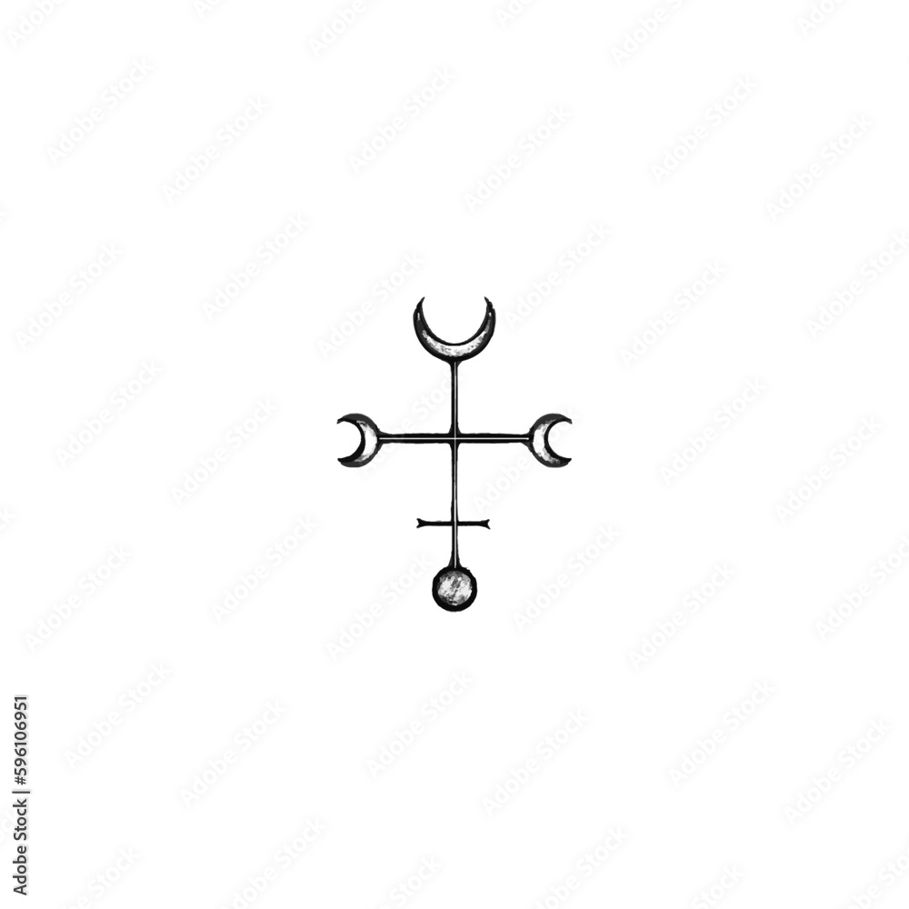 Wiccan Pagan Symbols Pentagram Triple Moon Stock Vector Royalty Free  2025610199  Shutterstock