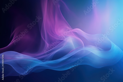 Fluid Curves: A Blue and Purple Abstract Background, Generative AI