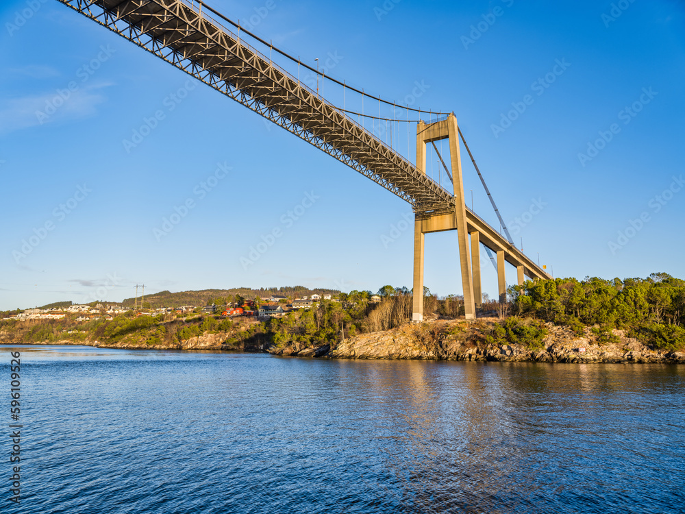 Nordhordland Bridge, a shot from under the bridge, Bergen, Norway