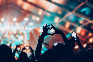 crowd at concert - summer music festival