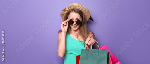 Beautiful young woman with ...