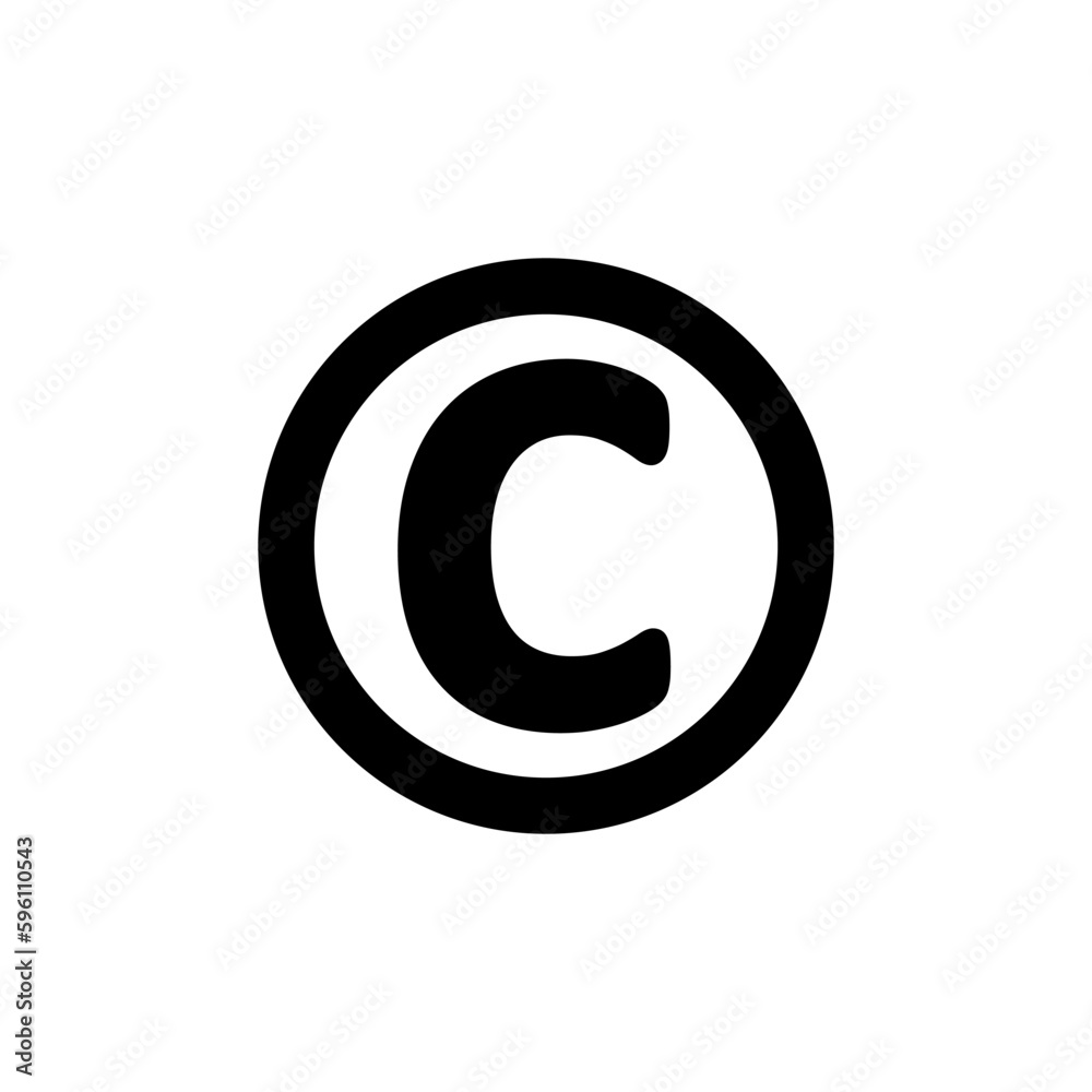 Copyright icon vector. copyright symbol