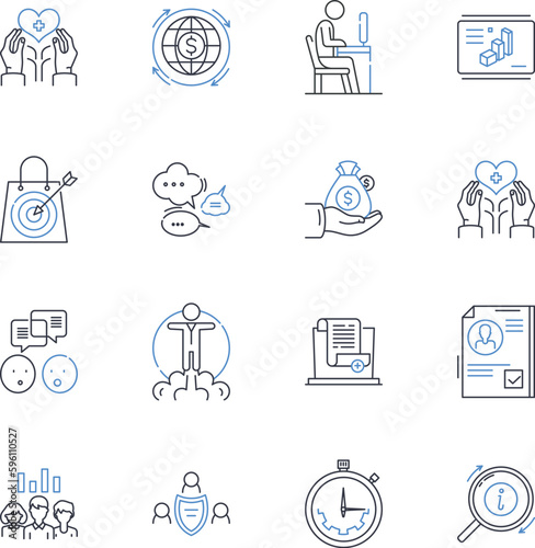 Inventory tracking line icons collection. Stock, Barcode, Audit, Tracking, Storage, Asset, Count vector and linear illustration. Warehouse,Monitor,Movement outline signs set