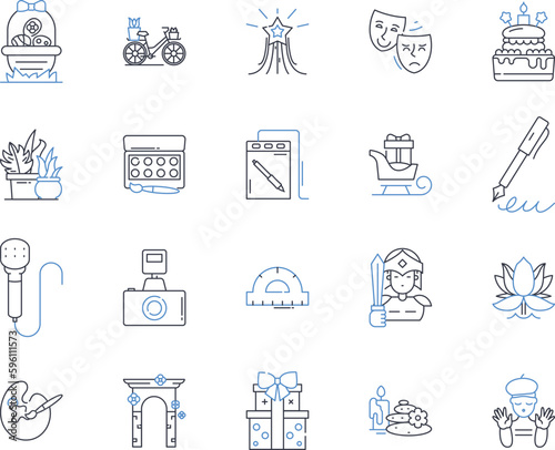 User experience line icons collection. Intuitive, Responsive, Engaging, Seamlessness, Navigation, Usability, Consistency vector and linear illustration. Empathy,Satisfaction,Accessibility outline