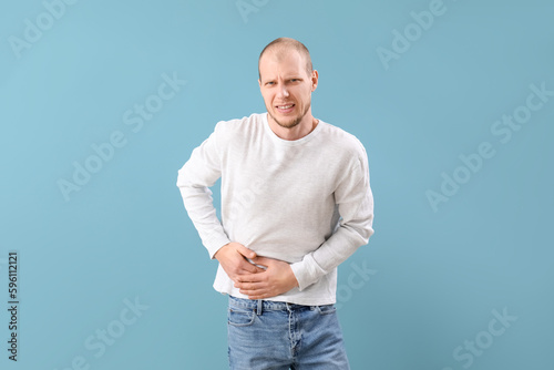 Young man with appendicitis...