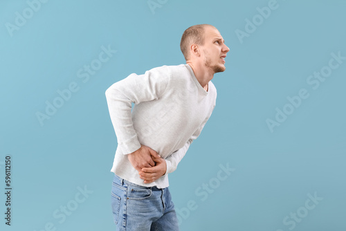Young man with appendicitis...
