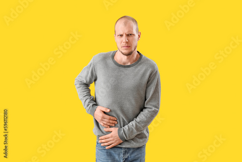 Young man with appendicitis...