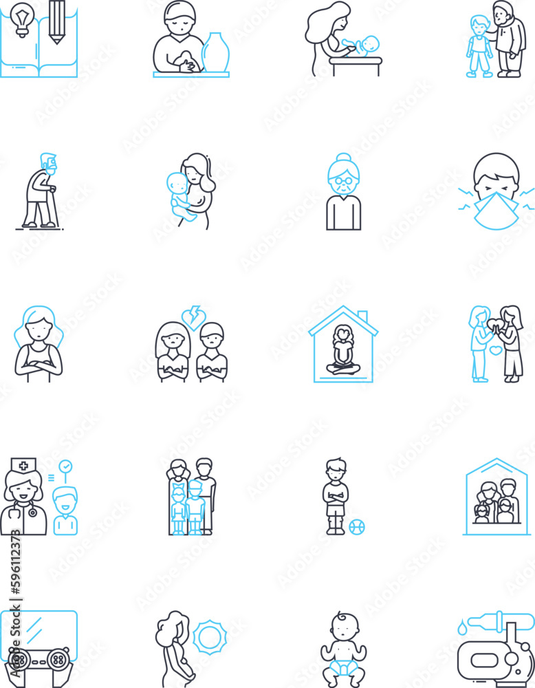 Friends linear icons set. Companionship, Support, Loyalty, Laughter, Trust, Memories, Understanding line vector and concept signs. Adventure,Bonding,Connection outline illustrations Generative AI Friends linear icons set. Companionship, Support, Loyalty, Laughter, Trust, Memories, Understanding line vector and concept signs. Adventure,Bonding,Connection outline illustrations Generative AI