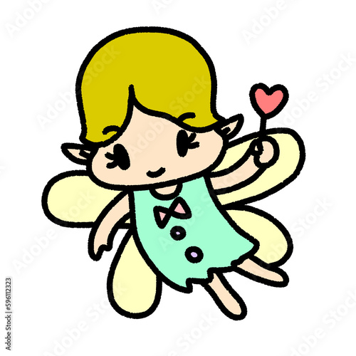 fairy angel, character design, cute cartoon isolated , graphic design for presentation, marketing, art, illustration, t-shirt design, cartoon, comic, advertising, online media