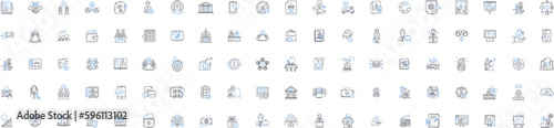 Savings and loan line icons collection. Mortgage, Interest, Banking, Financing, Loan, Deposit, Credit vector and linear illustration. Investment,Budget,ATM outline signs set