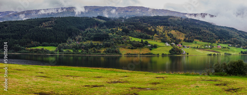 Beautiful panoramic landscape in Norway