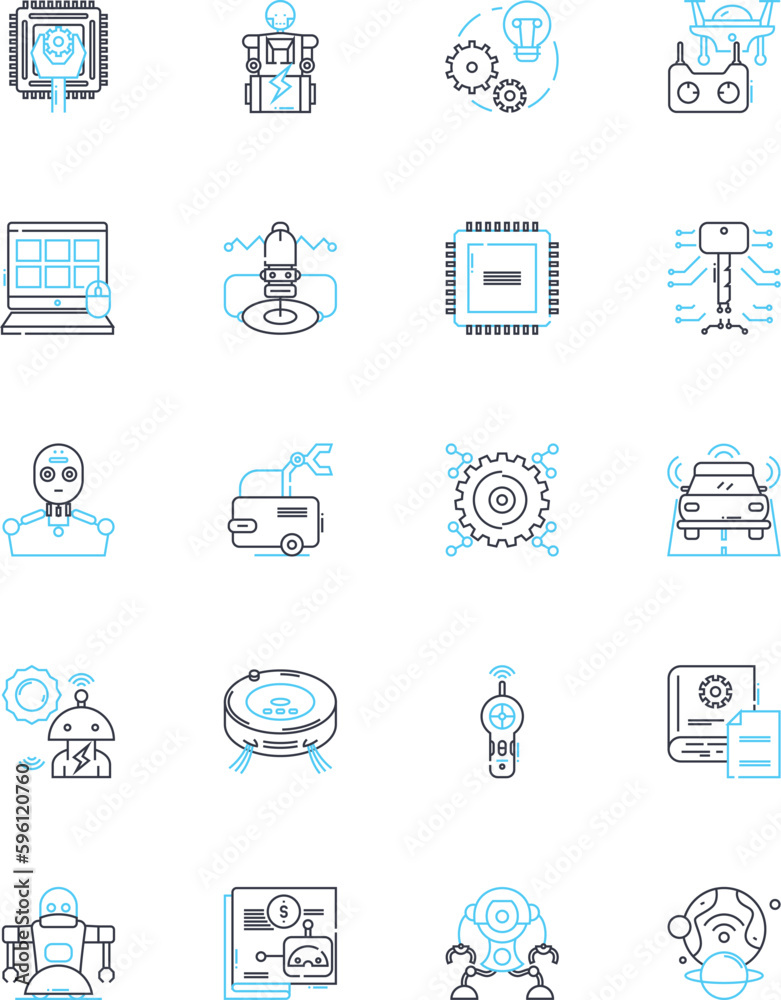 E-commerce linear icons set. Online, Shopping, Retail, Virtual, Marketplace, Digital, Transaction line vector and concept signs. Consumer,Internet,Platform outline illustrations
