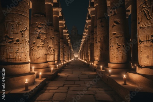Luxor Temple in Egypt. Generative AI