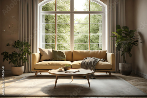 interior luxury modern 3D Illustration background