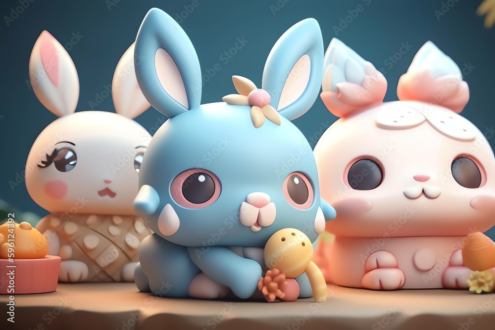 Cute cartoon imagine design 3D Illustration for kids and super funny for Wallpaper and background design. AI Generated Cute cartoon imagine design 3D Illustration for kids and super funny for Wallpaper and background design. AI Generated