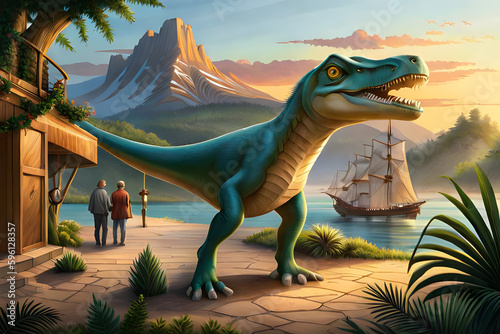 tyrannosaurus dinosaur 3d render © DJC Design