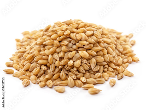 wheat grain isolated on white