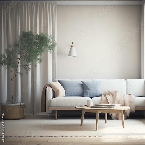 Interior Modern and Minimalist Scandinavian Natural Style, Transform Your Living Room with Simple, Elegant Decor