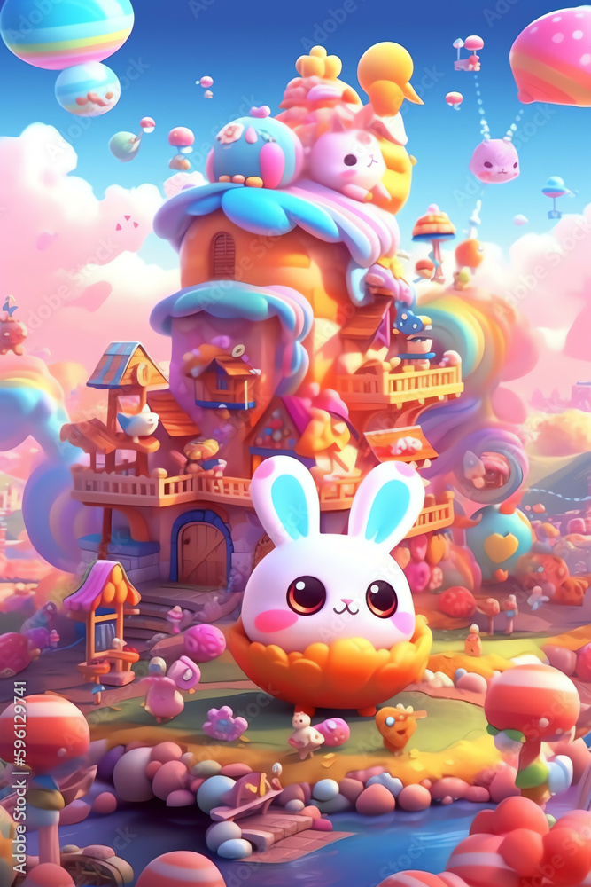 adorable and cute Creative Cartoon Fantasy and adorable and cute character Artistic and Playful Designs in a Colorful Village - Generative AI adorable and cute Creative Cartoon Fantasy and adorable and cute character Artistic and Playful Designs in a Colorful Village - Generative AI