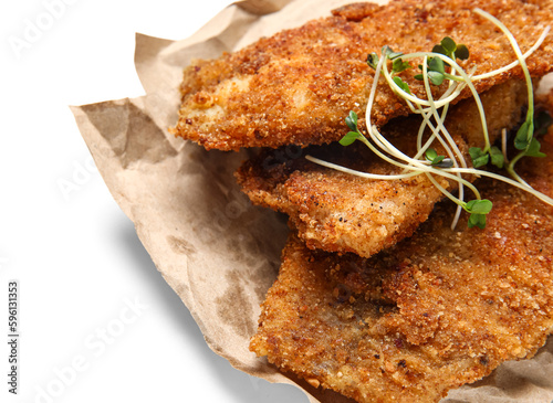 Crispy fried fish fillets w...