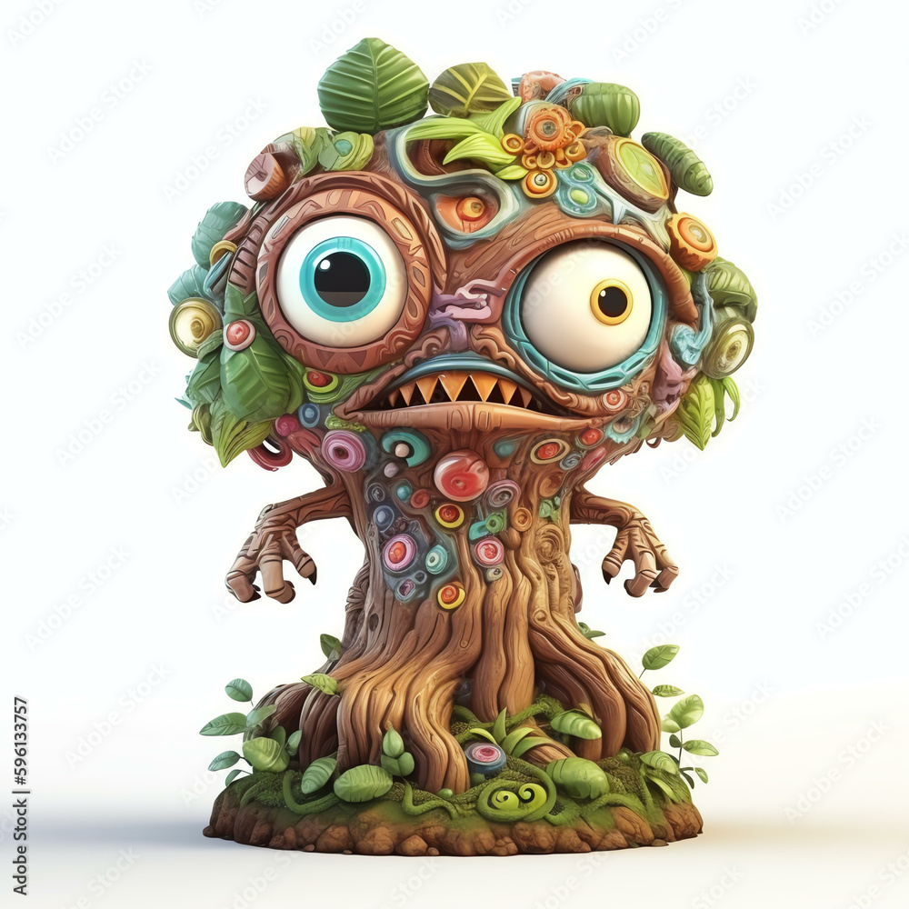 Cartoon 3D Many-Eyed Cartoon Monster Tree with Expressive Character Designs and Generative AI
Cartoon 3D Many-Eyed Cartoon Monster Tree with Expressive Character Designs and Generative AI