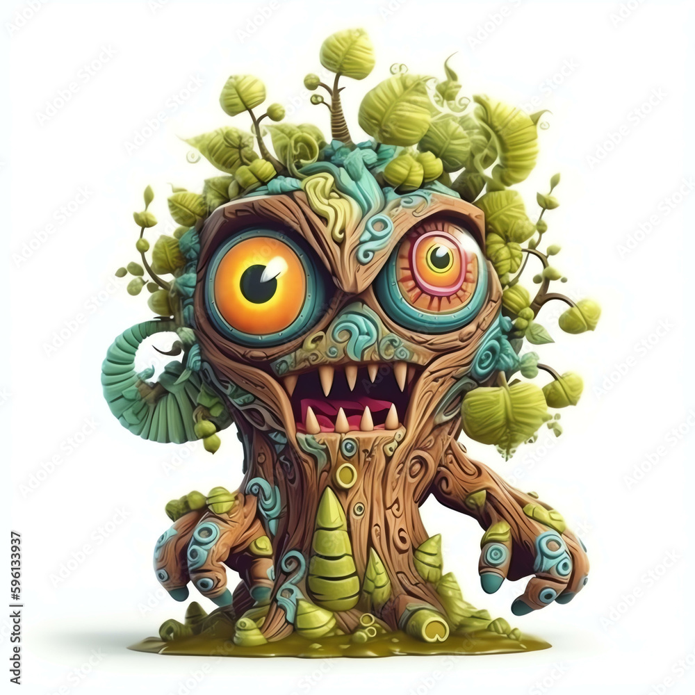 Cartoon 3D Illustration of a Cartoon Monster Tree with Many Eyes Created by Generative AI
Cartoon 3D Illustration of a Cartoon Monster Tree with Many Eyes Created by Generative AI