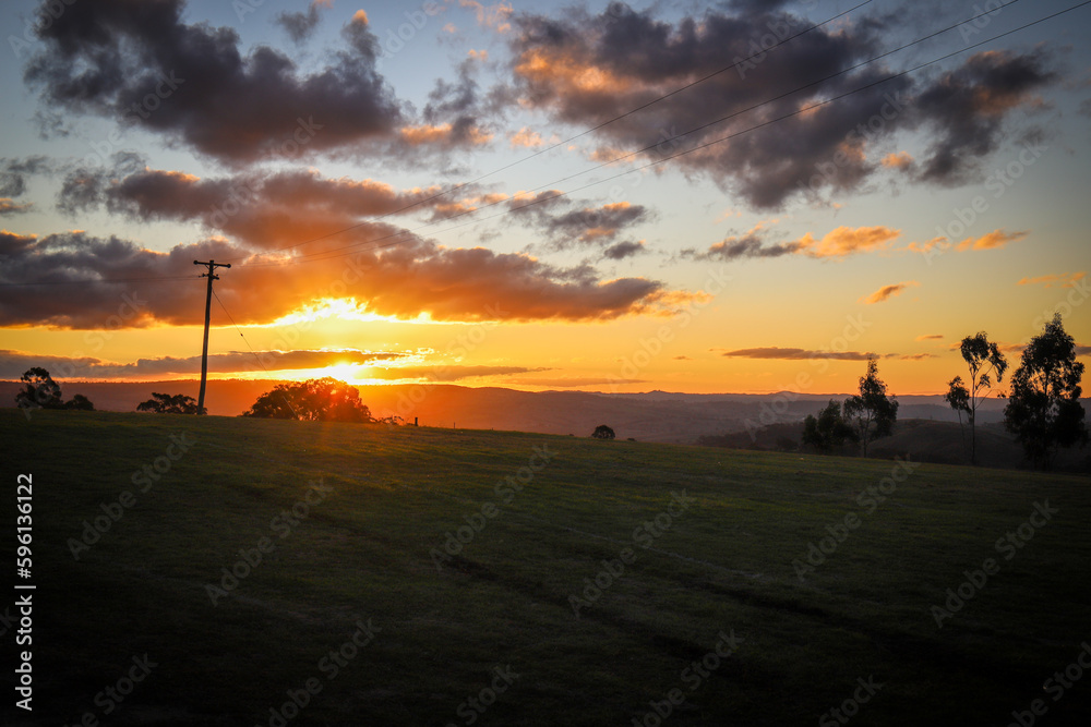 Fototapeta premium sunset in the countryside