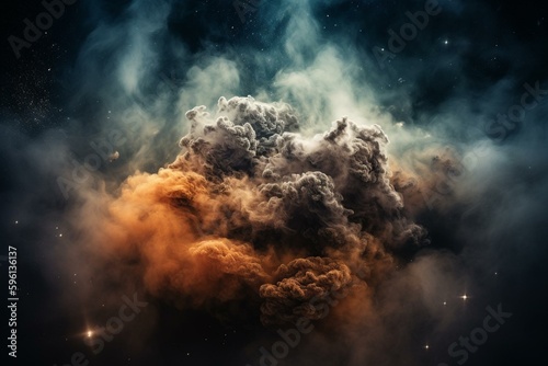A celestial cloud of gas and dust in space. Generative AI
