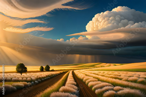 landscape with clouds © DJC Design