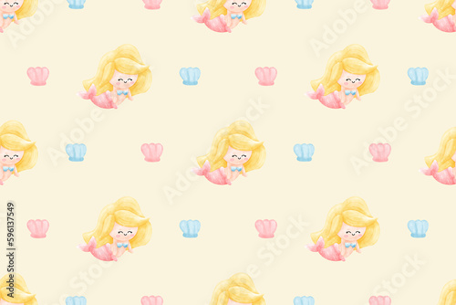 Mermaid Background, Mermaid Pattern, Cute Mermaid