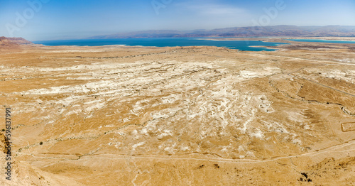 Dead Sea landscape Masada National Park in Israel
