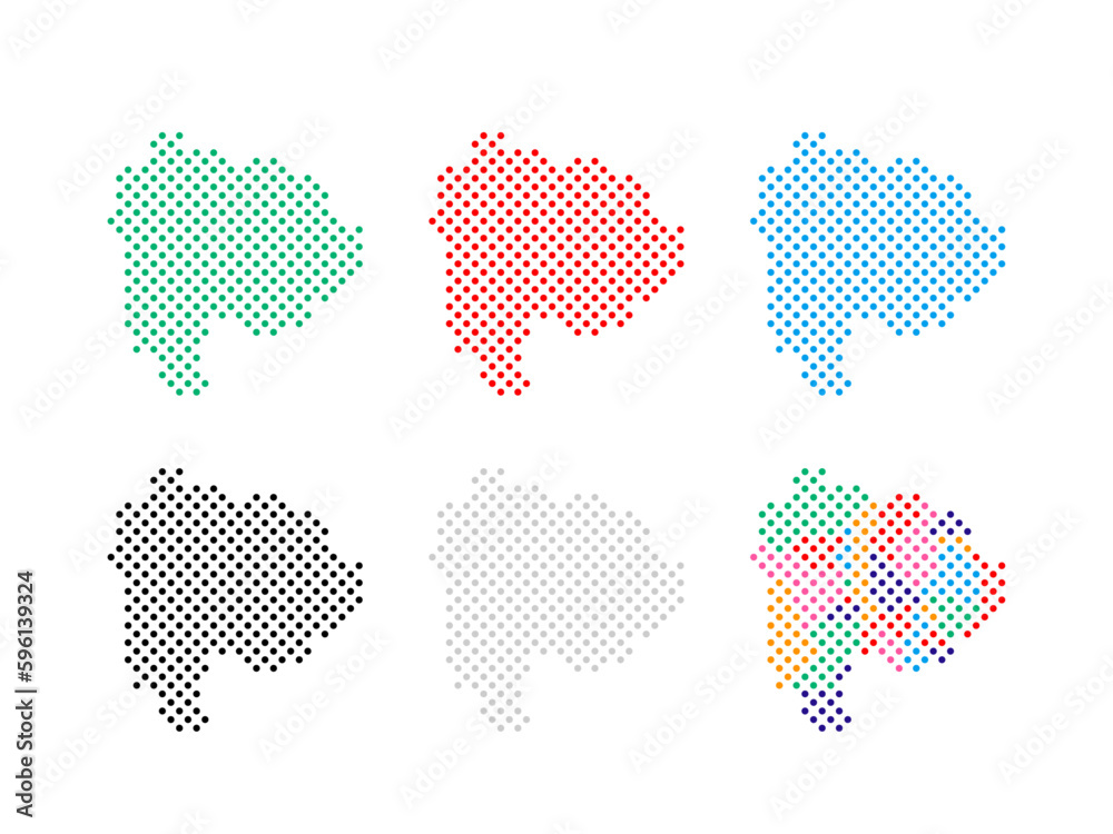 山梨県　地図（ドット④）