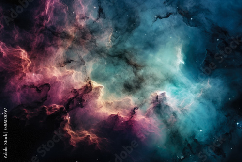Stellar Depths: Distant Nebula and Stars in a Deep Universe Illustration © overlays-textures