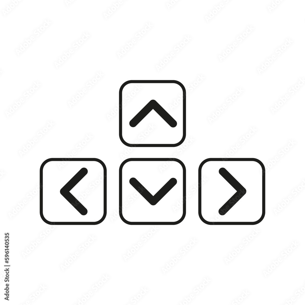 Keyboard arrows Icon. Vector illustration. Keyboard arrows Icon. Vector illustration.