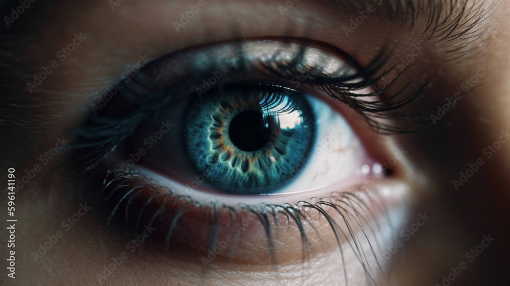 Into the Blue: A Captivating Close-Up of Beautiful Blue Eyes Into the Blue: A Captivating Close-Up of Beautiful Blue Eyes