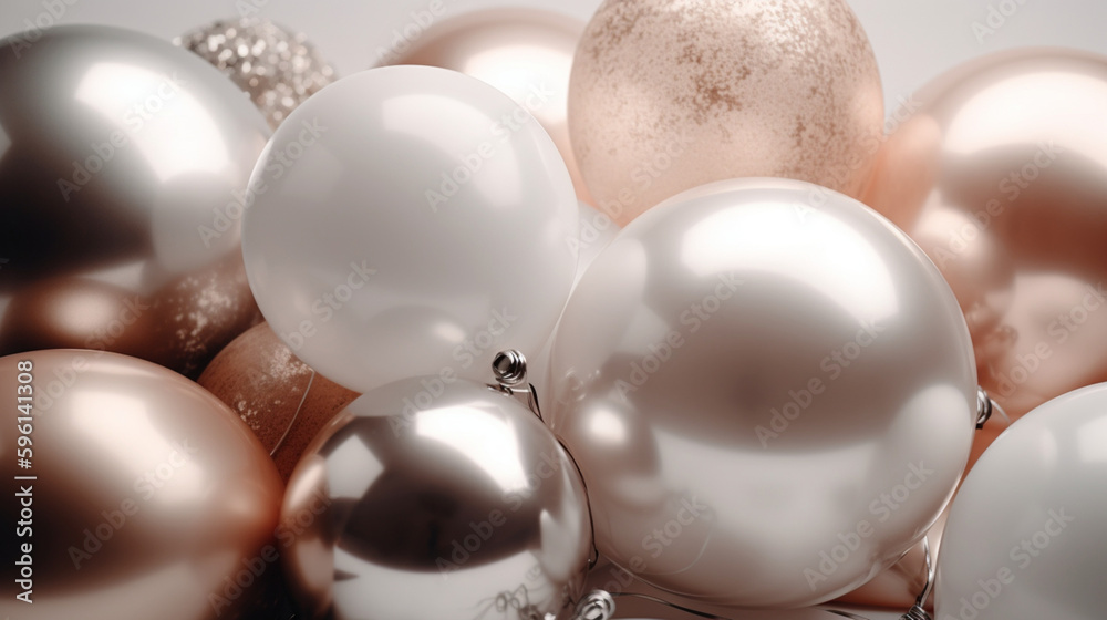Pink and Silver Balloons: A Glamorous and Playful Backdrop