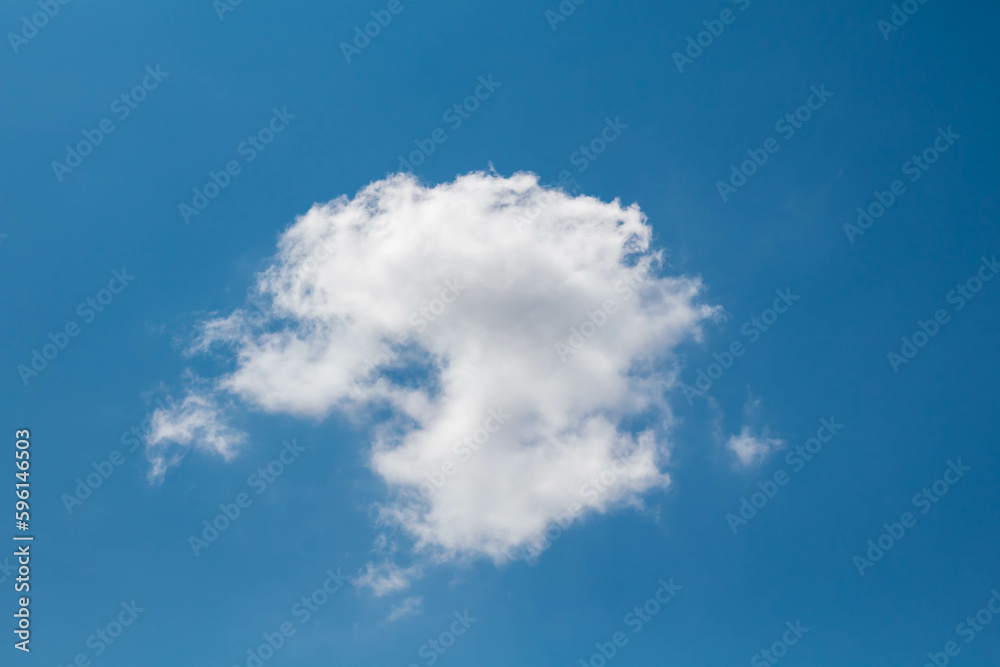 Fototapeta premium Blue sky background with tiny clouds. Nature cloud blue sky background.