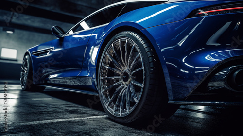 Stylish and Modern  Blue Luxury Car